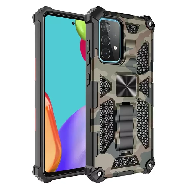 

Armor Case For Samsung Galaxy S20 S21 Note 20 A12 A22 A32 A42 A52 A72 A51 A71 Mobile Phone Cover Military Camo Car Stand