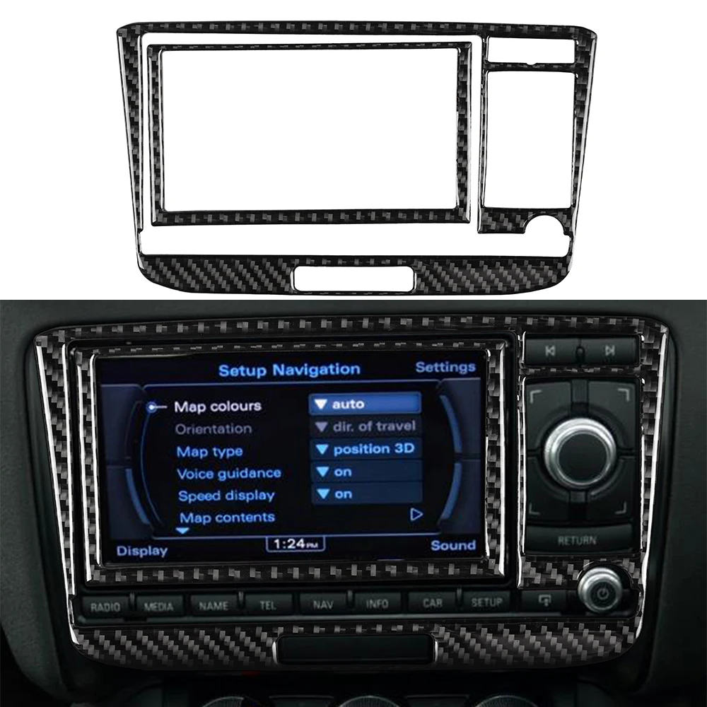 

for Audi TT 8n 8J MK123 TTRS 2008-2014 Air Conditioner CD Panel Cover Trim Sticker Decal Car Interior Accessories Carbon Fiber