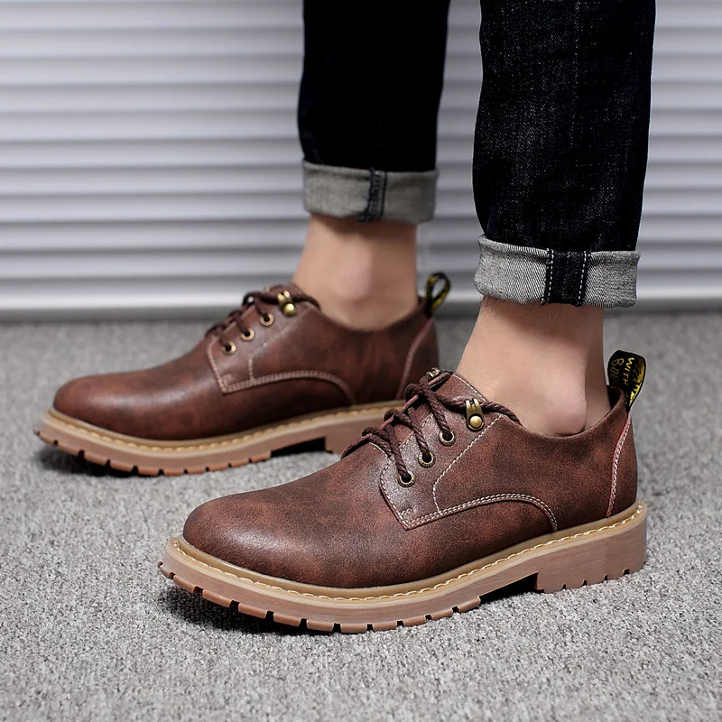 PHERON брендовая мужская повседневная обувь преимущество верхний слой кожа Мужская