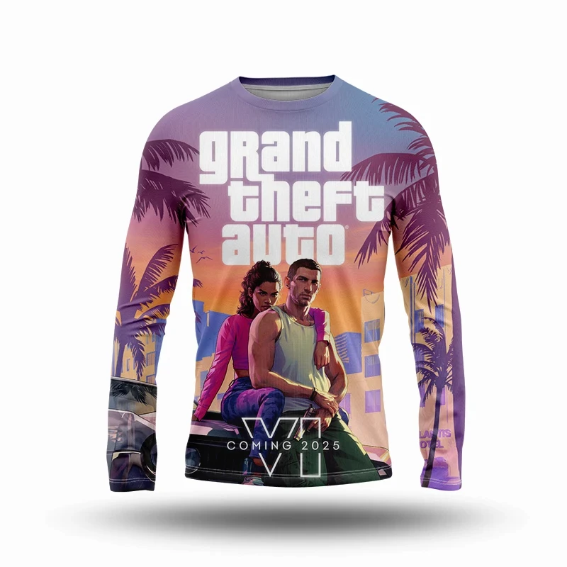 

GTA 6 Game 3D Printed New Sweatshirts Games Grand Theft Auto VI Pullovers For Men Clothes Streetwear Boy Y2k Long Sleeve Tops