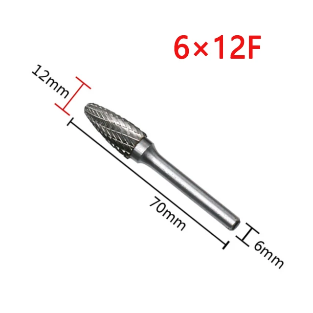 

Metal Rotary File Milling Cutter Burrs A C D F G Type For Dremeel Grinding Marble Jade Woodworking Tools For Woodwork 6*12mm