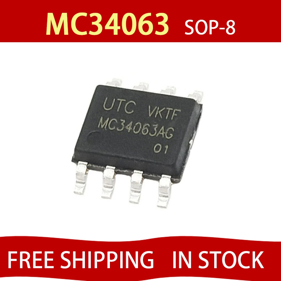 

100PCS MC34063ADR2G MC34063 MC34063A 34063 SOP-8 New FREE SHIPPING