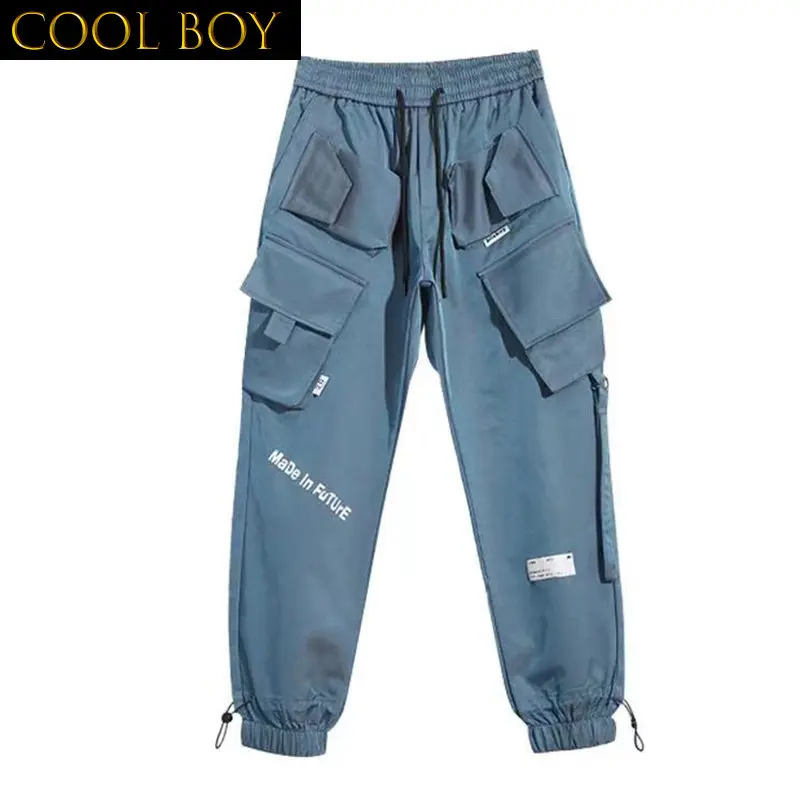 

E BOY Mens Joggers Japan Reflective Y2K Harajuku Streetwear Cargo Pants Men Casual Hip Hop Jogging Pants Trousers Men