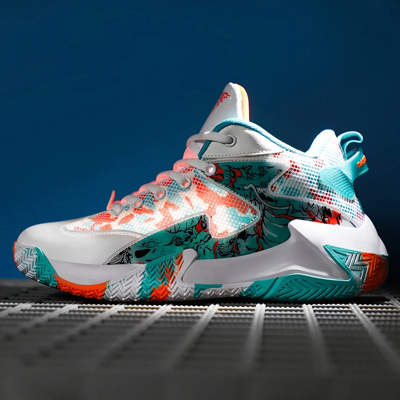 New Lightweight Men's Basketball Shoes Mesh Breathable Comfortable Sneakers Shock-absorbing Training Sneakers Men And Women 2023