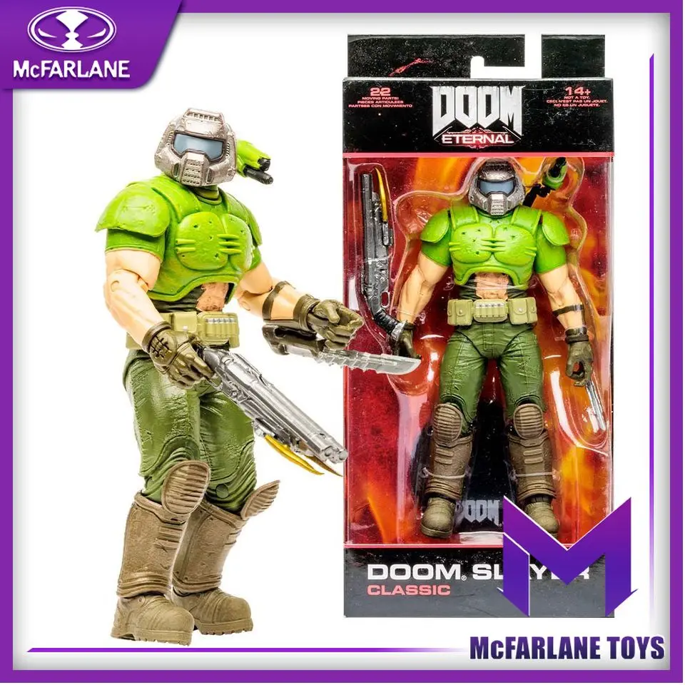 

Классическая фигурка игрушки McFarlane Doom Slayer (Doom), эксклюзивная оригинальная подвижная экшн-фигурка 7 дюймов, игрушка-модель