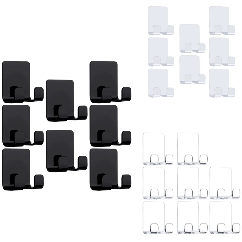 

8 Pieces Acrylic Self Adhesive Razor Holder Hooks Shower Hook For Bathroom Kitchen Organizer Razor Plug Towel