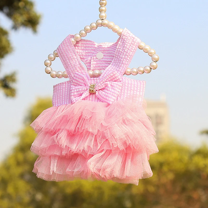 

Summer Dog Clothes Princess Pet Dress for Dogs Little Small Puppies Animal Cat Tutu Wedding Dress Clothes for Chihuahua Yorks
