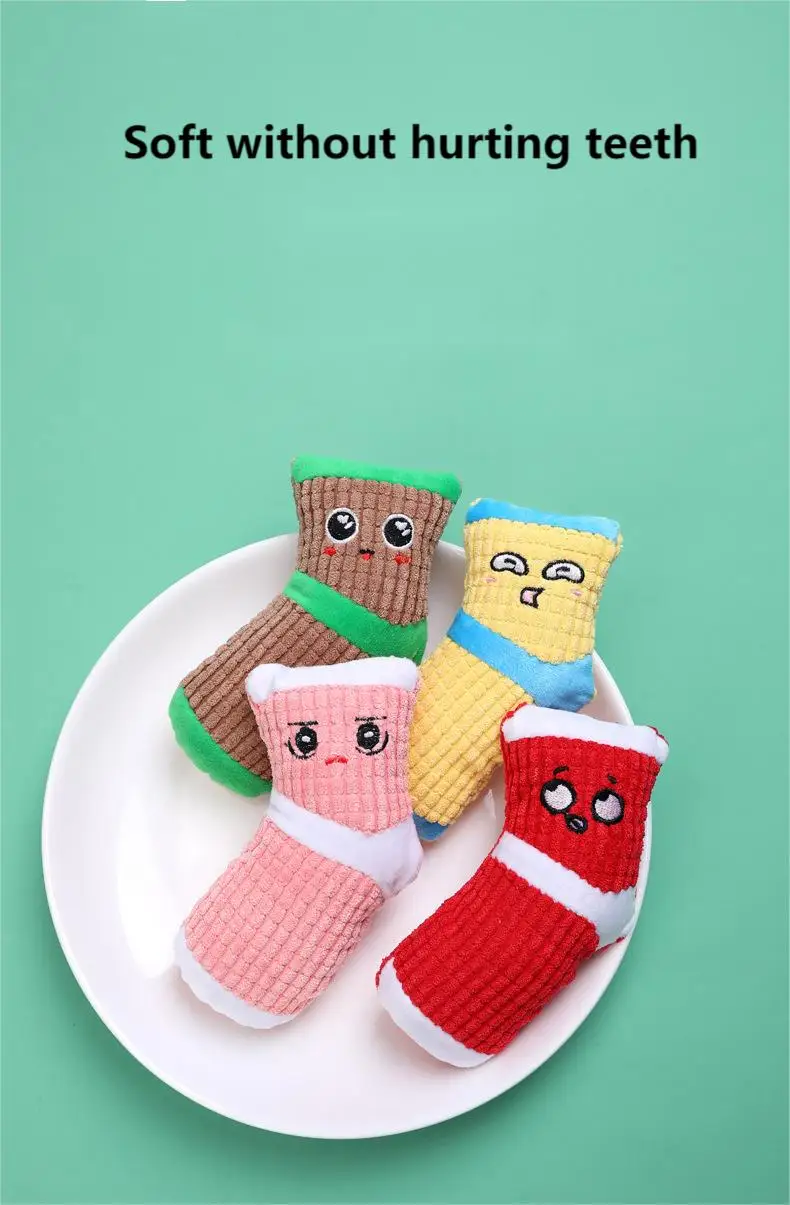 Товары для домашних животных игрушки кошка собака забавные плюшевые носки с