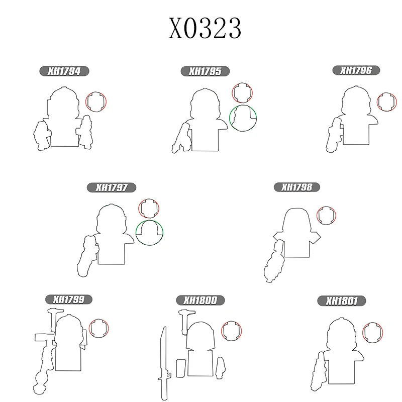

X0323 Anime character Corps Assemble Soldier weapons Mini Elite Squad Children's growth educational toy building blocks gift