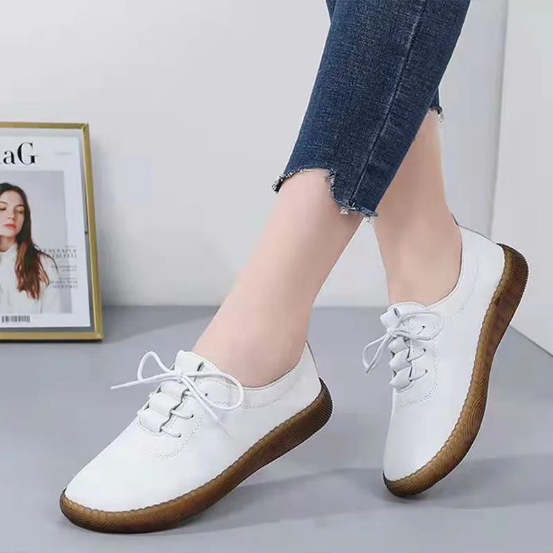 

2022 весенне-летняя мягкая обувь, женская повседневная обувь, модная женская обувь на плоской подошве, Брендовая женская нескользящая обувь ч...