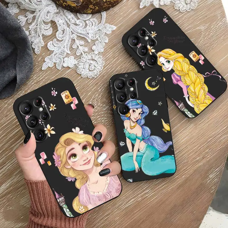 

Princess Rapunzel Disney Girl Phone Case For Samsung Galaxy S23 S22 S21 S20 FE Ultra Pro Lite S10 S9 S8 Plus S7 5G Black Cover