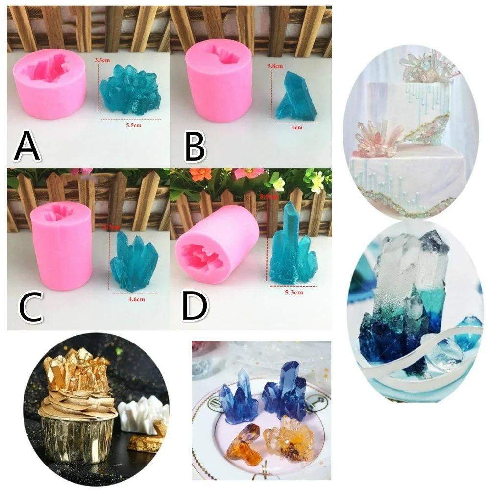 Силиконовые формы для помадки форма ароматических камней 3D айсберг кристальная