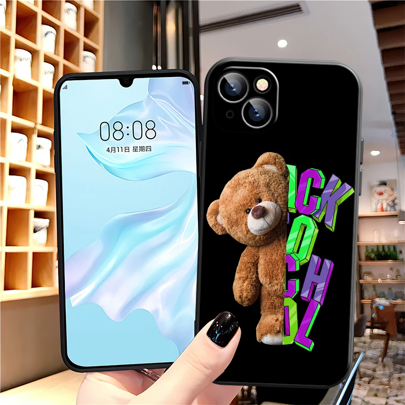 Милый медведь модный брендовый чехол для телефона iPhone 11 12 13 11Pro 6 7 8 12mini XR XS 12Pro MAX SE