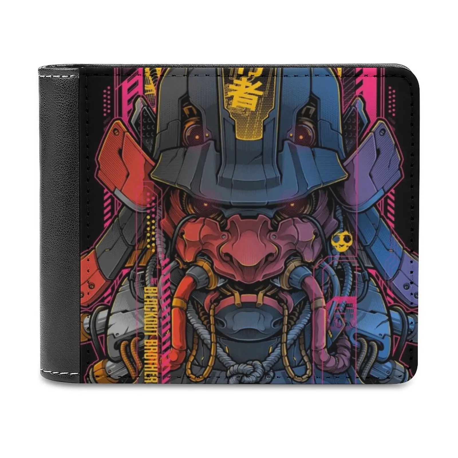 

Mecha 02 Leather Wallet Men's Wallet Diy Personalized Purse Father'S Day Gift Oni Japan Hannya Oni Oni Hannya Japan Oni Tattoo