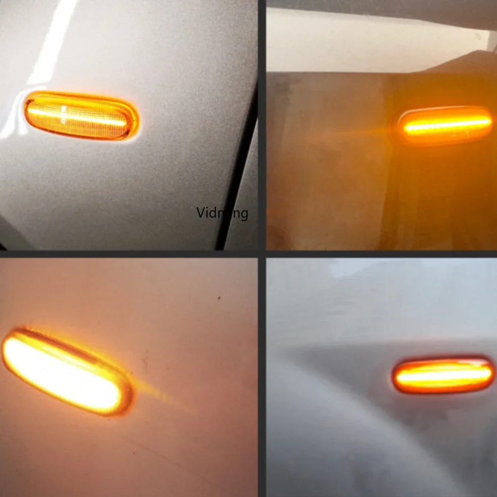 2 шт. динамическая прозрачная лампа для указателей поворота Fiat Panda Punto Evo Stilo Qubo Peugeot