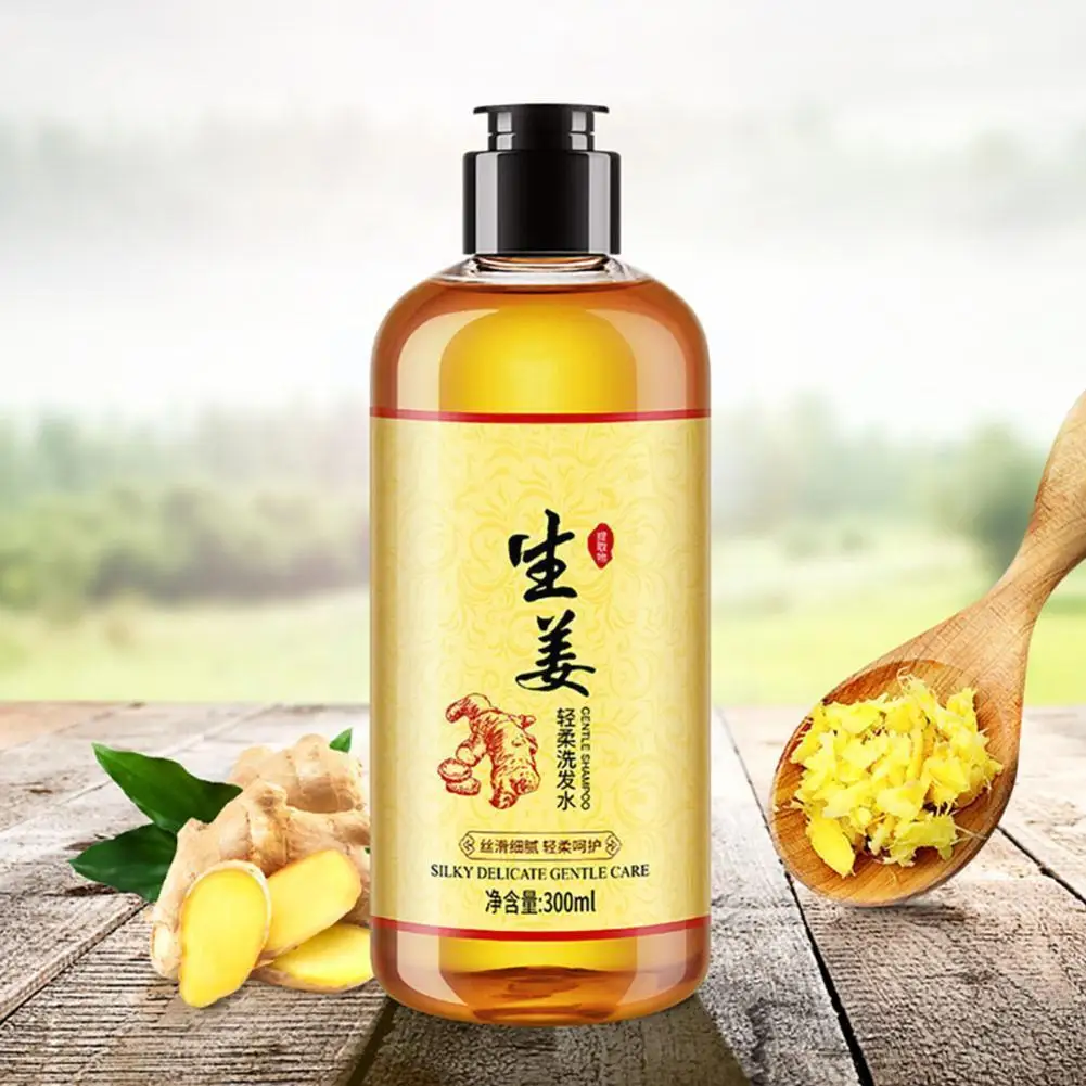 

300ml Ginger Hair Shampoo Moisturizing Refreshing Shampoo Nourishing Hair Care Loss Scalp Deep Anti Softening Treatment Hai T8P8