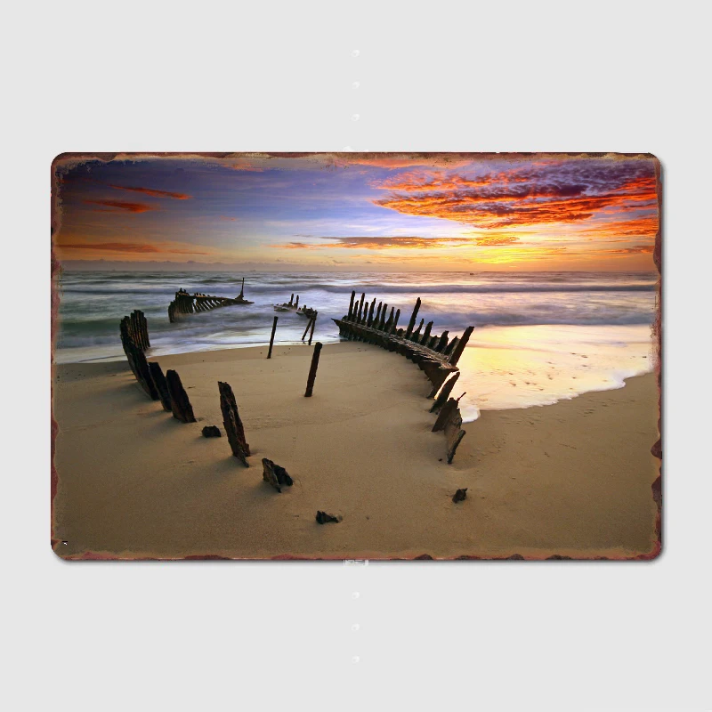 

Sunrise Dicky Beach Metal Sign Club Home Garage Club Create Garage Decoration Tin Sign Poster