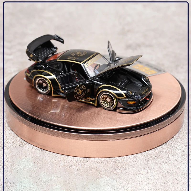 

Die-cast 1:64 Scale Rwb 993 Simulation Alloy Full-drive Car Model Black Gold Wide-body Collection Ornaments Adult Toys Kids Gift