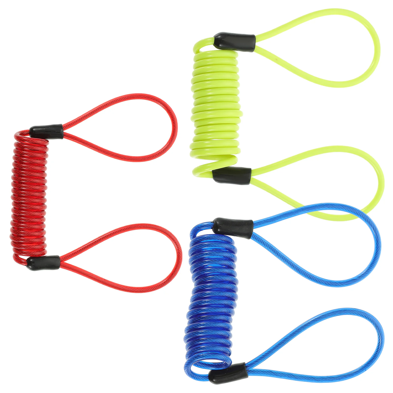 

3Pcs Disc Lock Cables Bike Reminder Cable Disc Lock Cable Steel Wire Spring Reminder Rope Lock Cable for Scooter Motorcycle