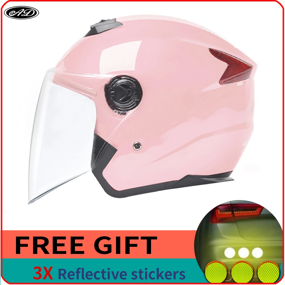 

AD Half Helmets Moto Helmet Motorcycle Open Face Motociclo Cascos Para Moto Racing Vintage Helmets Single Sun Visor