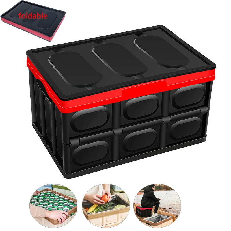 Car Storage Box Car Storage Tools Foldable Storage Box for Trunk Multifunctional Folding Storage Box Water Storage Box 30L 55L