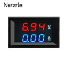 2 в 1 цифровой вольтметр Амперметр постоянного тока 100 в 10 А синий + красный двойной цветной дисплей светодиодный усилитель двойной цифровой вольтметр измерительный мультиметр