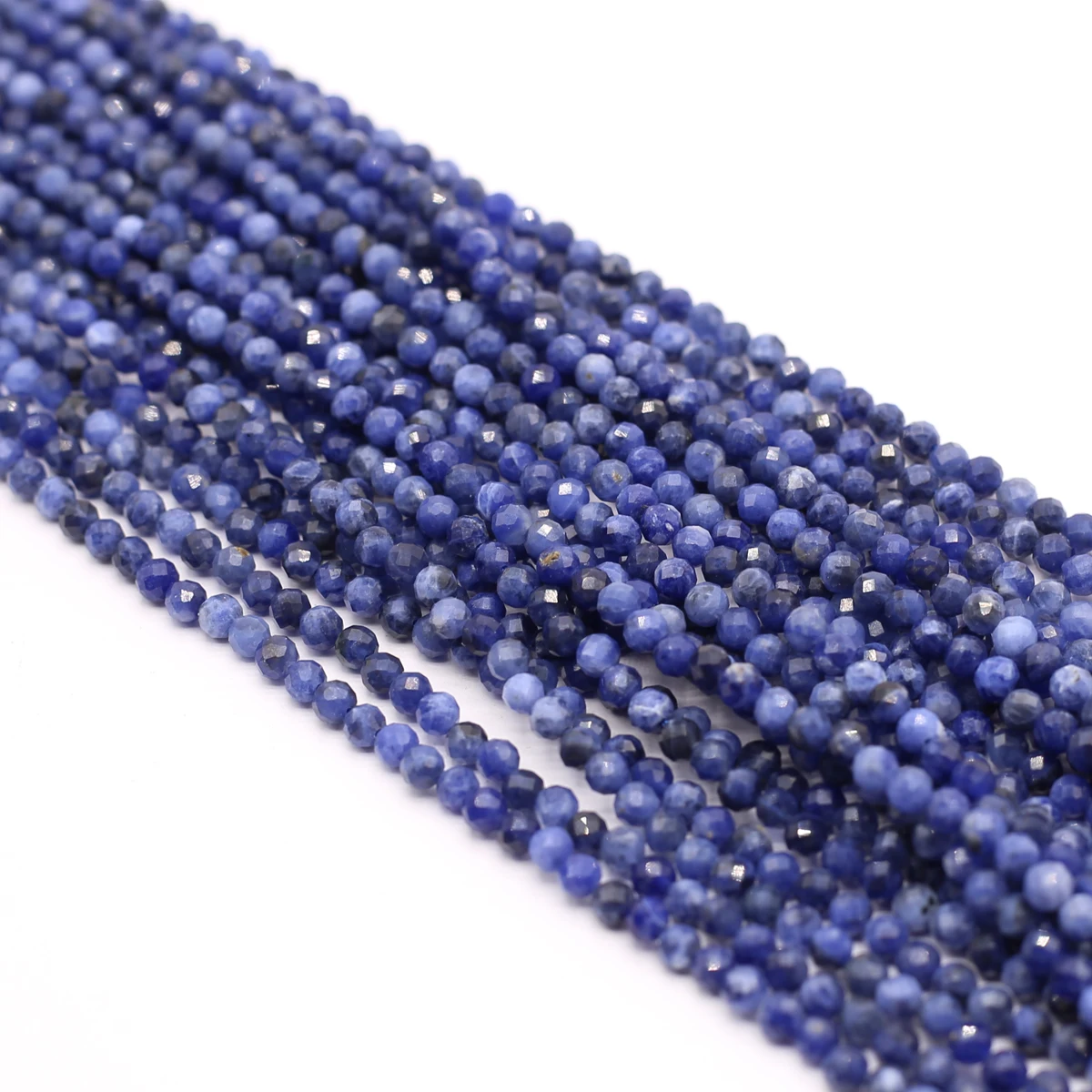 

4mm Blue Kyanite Beads Faceted Natural Stone Round Gems Loose Spacer Beads for Jewelry Making DIY Bracelet Necklace Accessories