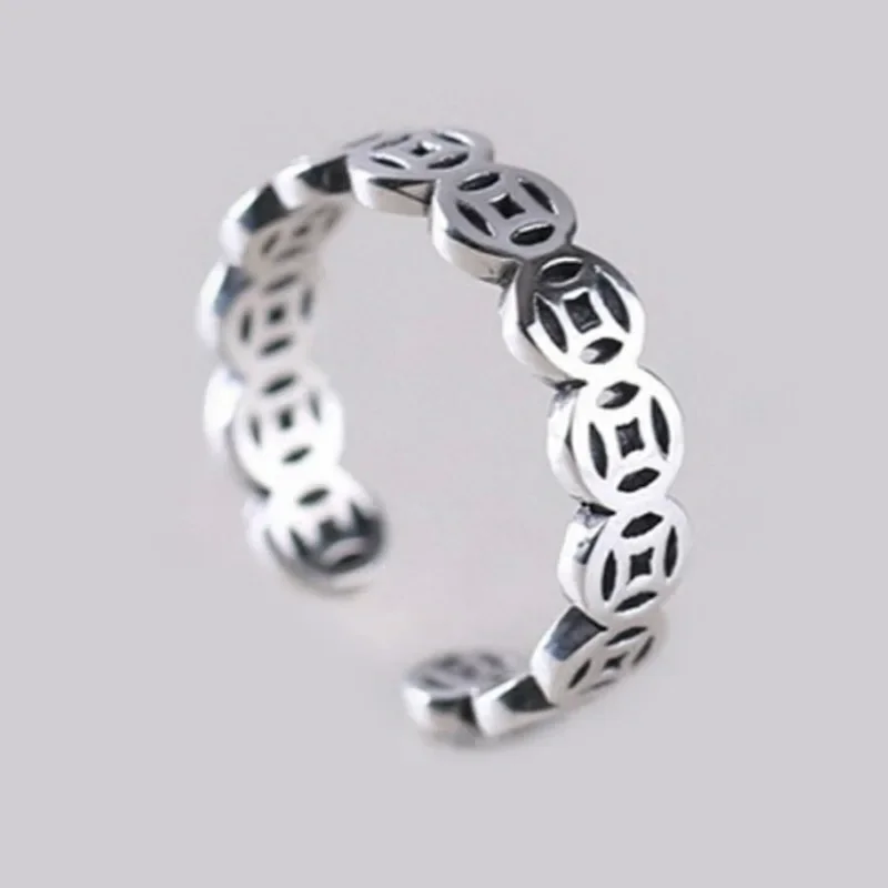 Полое медное кольцо для монет модное темпераментное индивидуальное