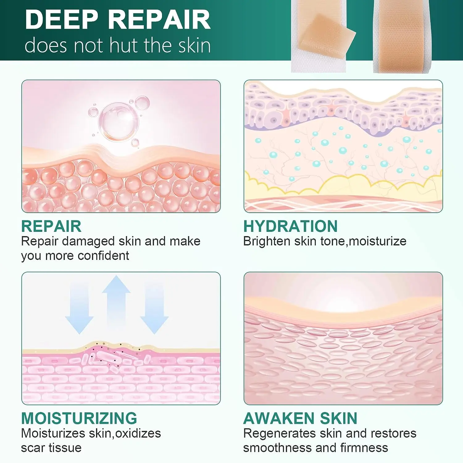 Силиконовая рулонная лента для удаления шрамов 1 5-9 м