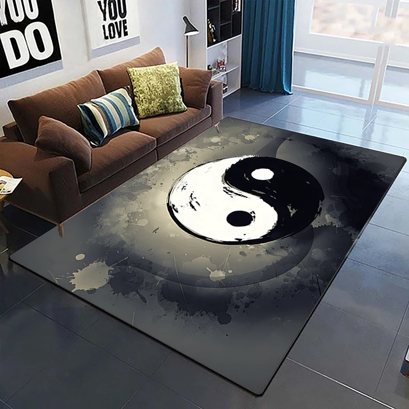 

Modern Chinese Dragon Tai Chi Bagua Yin Yang Area Rug Living Room Carpet for Children Play Home Deco Floor Mat and Carpets Gift