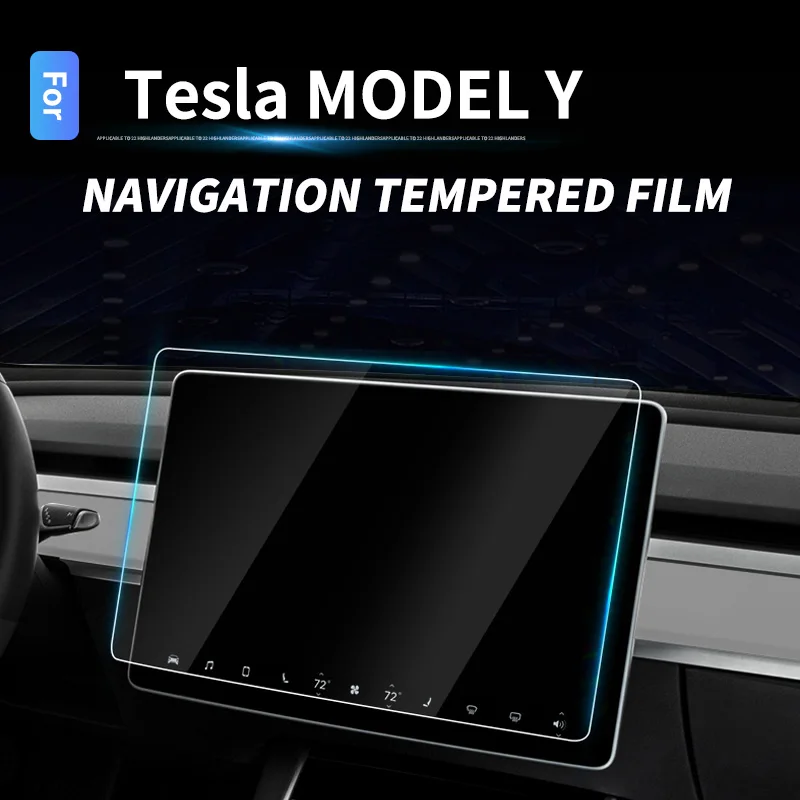 

Car Tempered Glass Film For Tesla Model 3 Y Accessories Center Control Touchscreen Car Navigation Touch Screen Protector Film