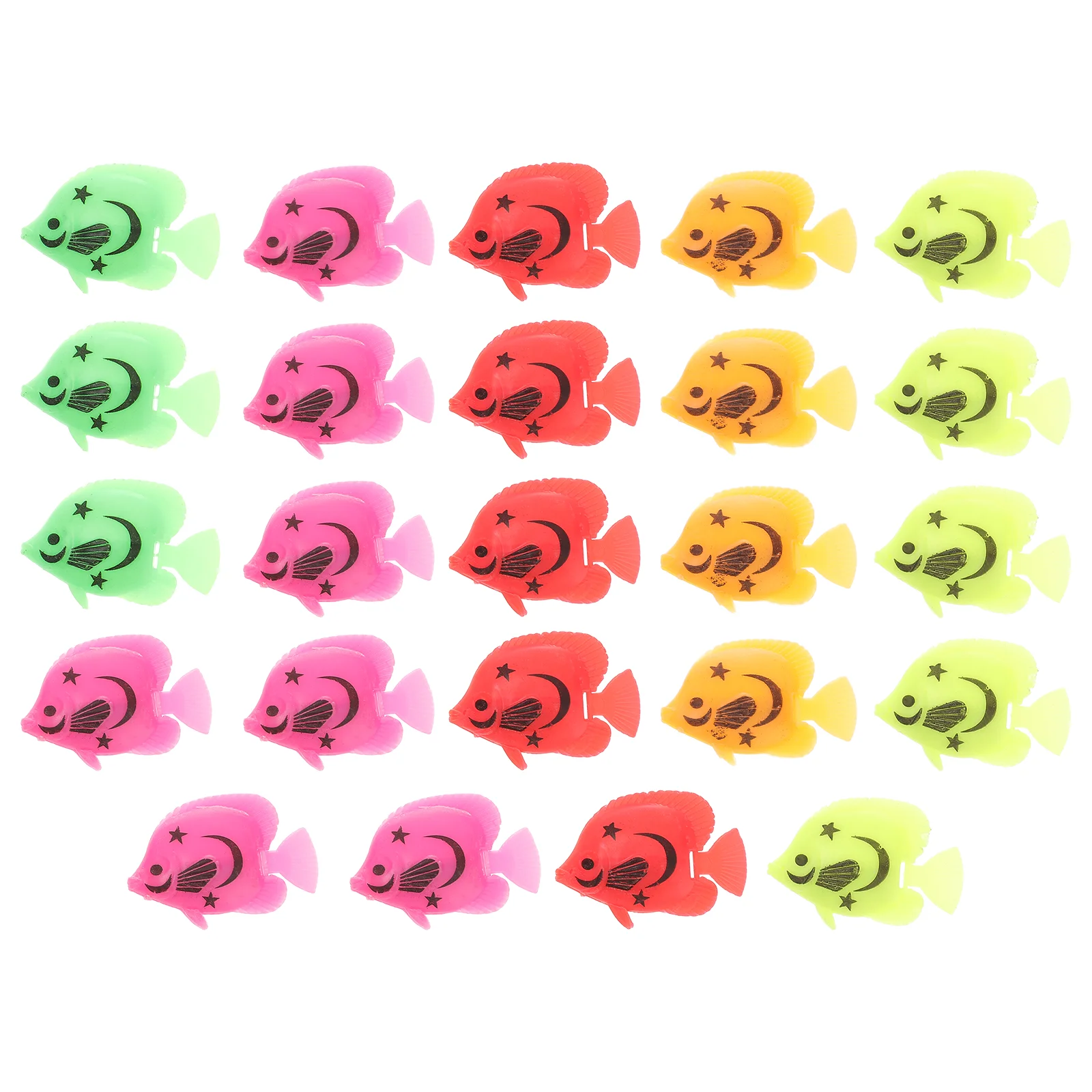 

24 шт., миниатюрные пластиковые фигурки для рыб