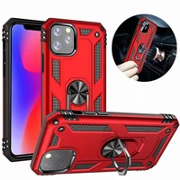 luxury shockproof armor phone case for xiaomi redmi note 9s 9 pro max car finger ring holder anti fall magnetic kickstand cover