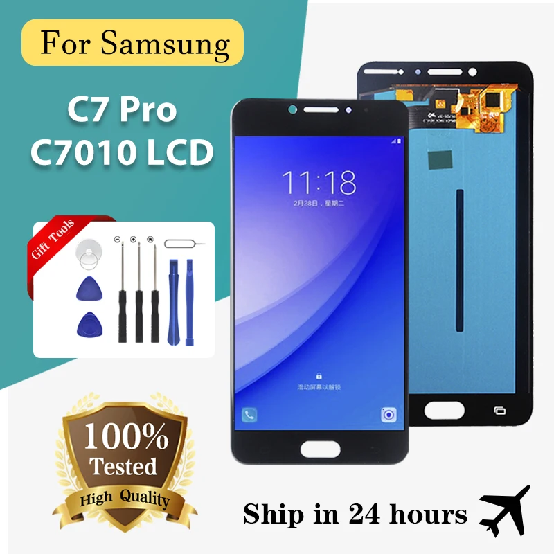 

Brand New OLED 5.7 Inch C7010 Lcd For Samsung Galaxy C7 Pro Display Touch Digitizer Assembly SM-C701F SM-C7018 Screen With Tools