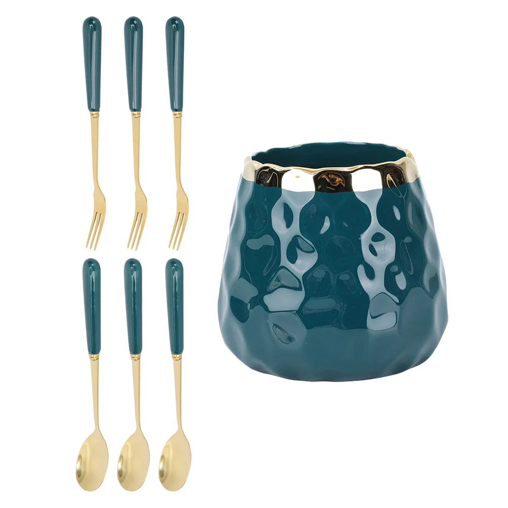 

Spoon Spoons Dessert Holder Forks Coffee Organizer Set Demitasse Sugar Wedding Tiny Serving Espresso Basting Olive Stir Ceramic