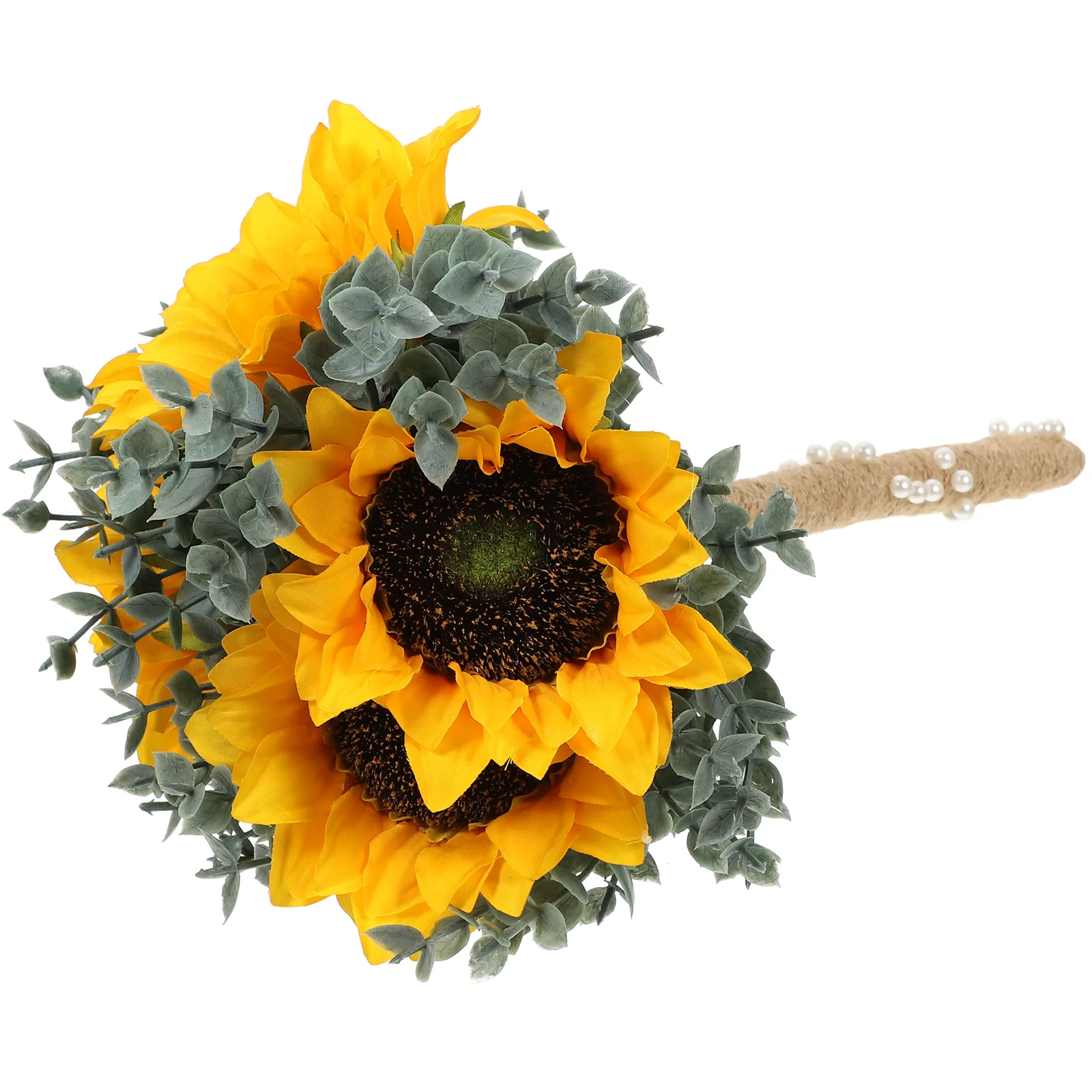

Simulated Sunflower Photography Props Bride Holding Flowers Artificial Bouquet Bridal Wedding Decor Lifelike