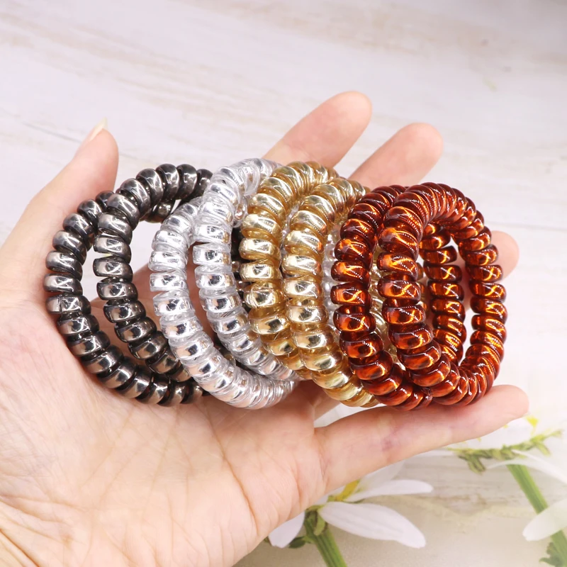 

5-50Pcs Elastic Ring Hair Bands Telephone Wire Gum Braiding Hair Accessories Scrunchies Rubber Bands Ponytail Holder Hair Rope