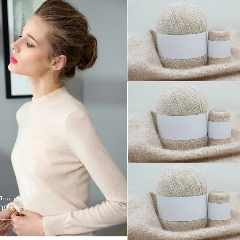 

50+20grams/Ball 100% Cashmere Yarn for Crocheting Sweater Scarf Crochet Thread 3-Ply Warm Plush Luxurious Fuzzy DIY Freeshipping