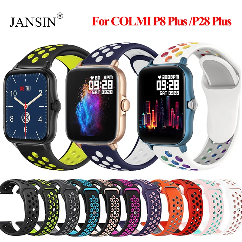 

Silicone Strap For COLMI P8 P8 Plus P8 Mix Smartwatch Band For COLMI P28 P28 Plus Wristband Bracelet Correa p8 pro plus gt Strap