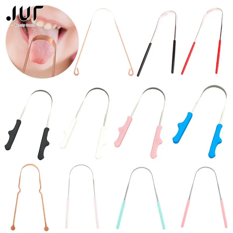 

1Pc Simple Copper Tongue Scraper Cleaner Fresh Breath Dental Cleaning Health Oral Care Hygiene Tools