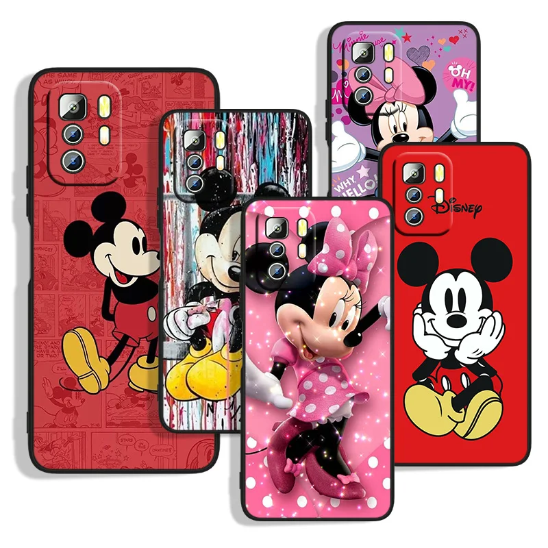 

Minnie Mickey Mouse Phone Case For Xiaomi Redmi Note 11E 11T 11S 10T 10S 9S 9T 8T 7 Pro Plus Lite Max Black Cover