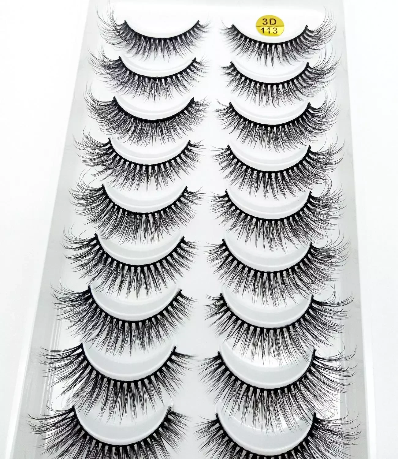 New in 5/10 pairs 100% Real Mink Eyelashes 3D Natural False Eyelashes 3d Mink Lashes Soft Eyelash Extension Makeup Kit Cilios fr
