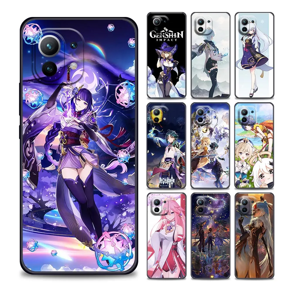 

Genshin Impact Phone Case for Xiaomi Mi 11i 11 11X 11T Poco X3 Pro NFC M3 Pro F3 GT M4 Soft Silicone