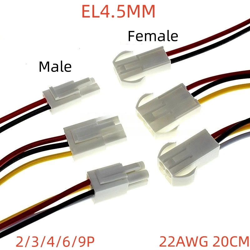 Фото Терминальный кабель EL4.5 Otamiya, воздушный штекерный кабель для пары, шаг 4,5 мм, соединительный кабель для аккумулятора модели самолета 2P3P4P6P9P №1
