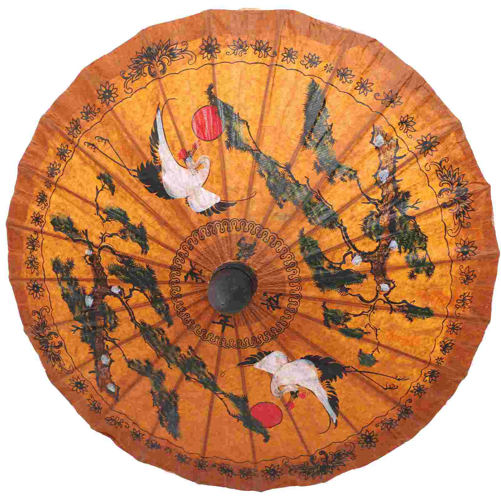 

Umbrella Paper Parasol Chinese Oiled Props Oil Dancing Umbrellas Japanese Performance Asian Oilpaper Wedding Vintage Rainproof
