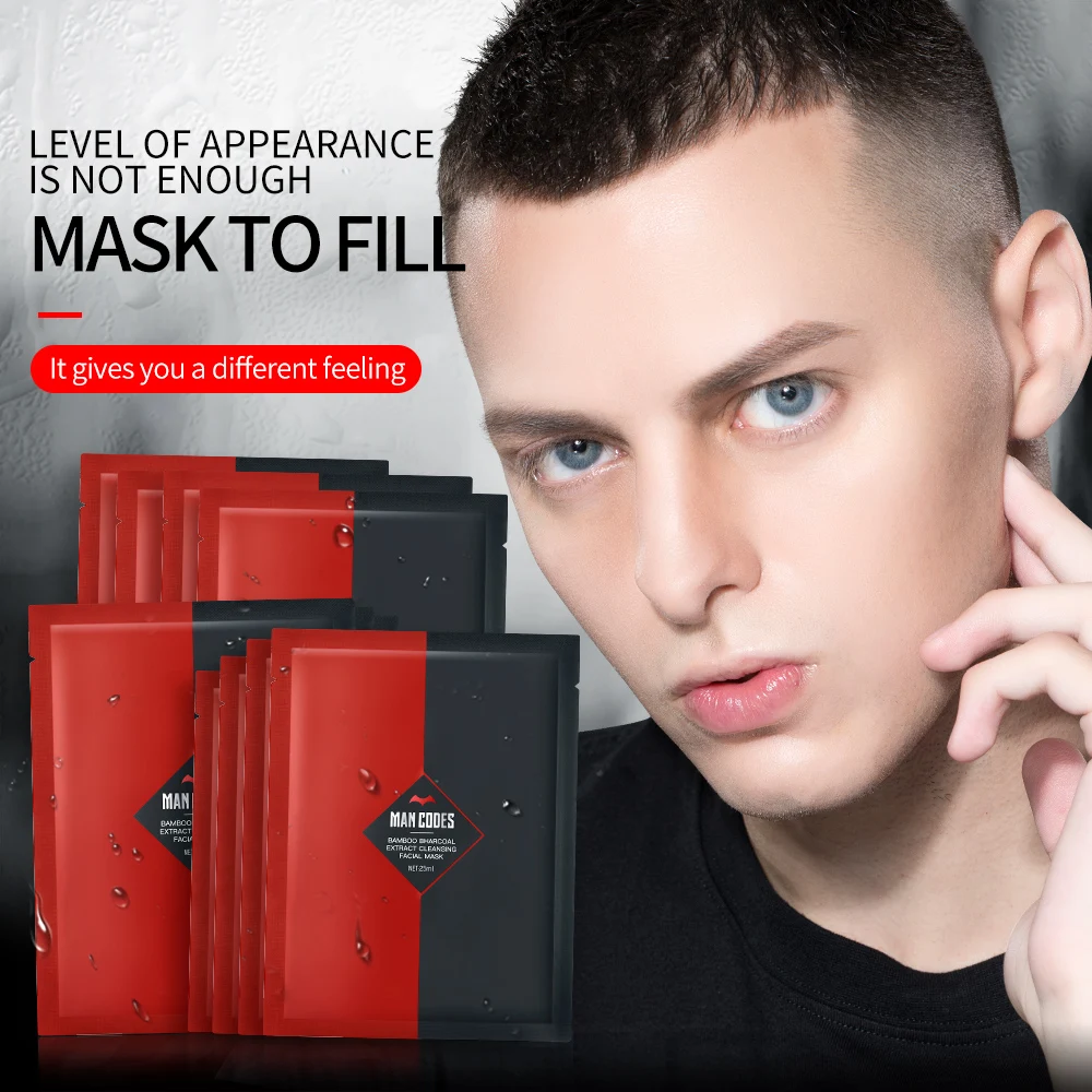 

1/5/10PCS Mask Men's Single Pack Mask Oil Control Moisturizing Moisturizing Brightening Mask Skin Care TSLM1