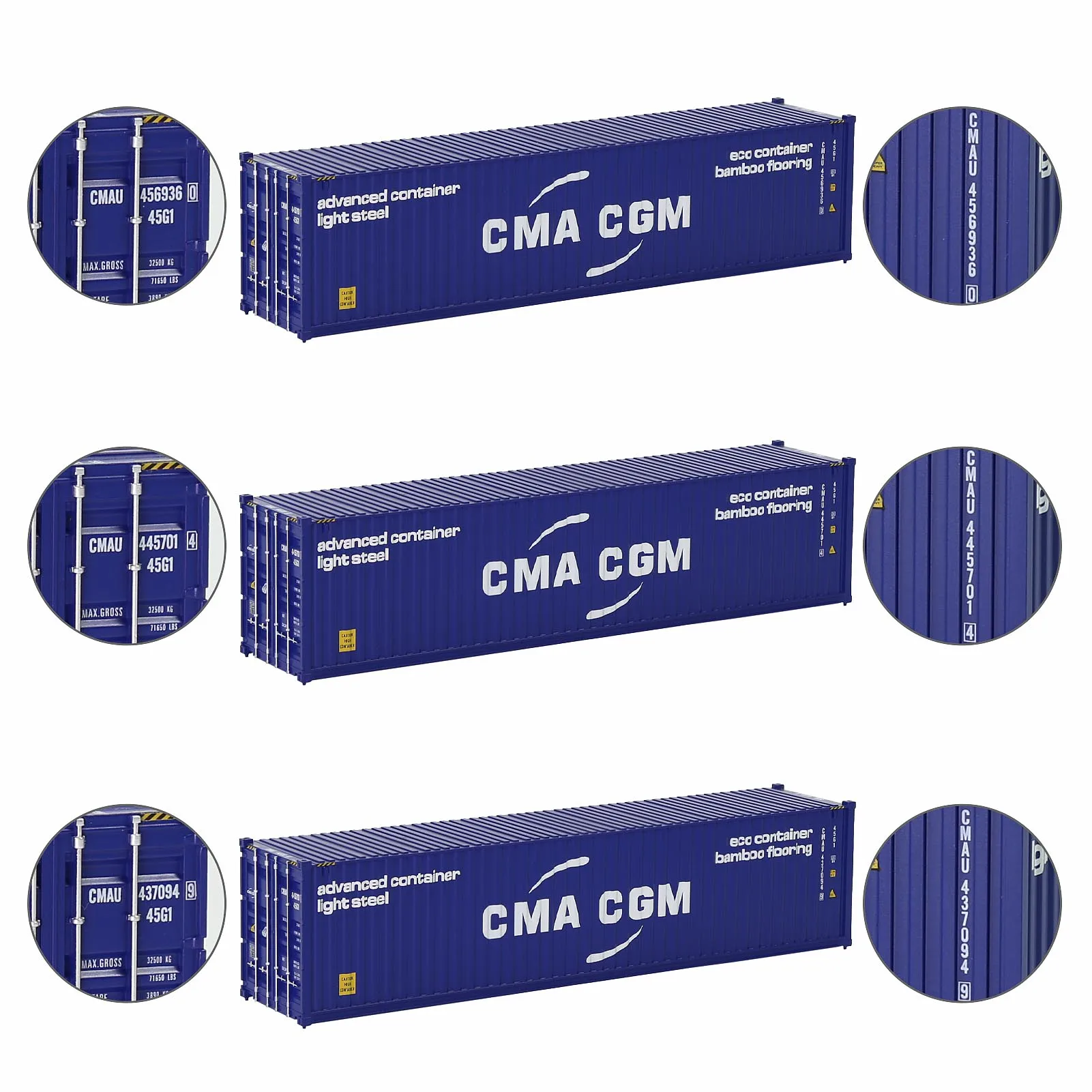 

Evemodel 40-футовые контейнеры 1:87 3 шт.