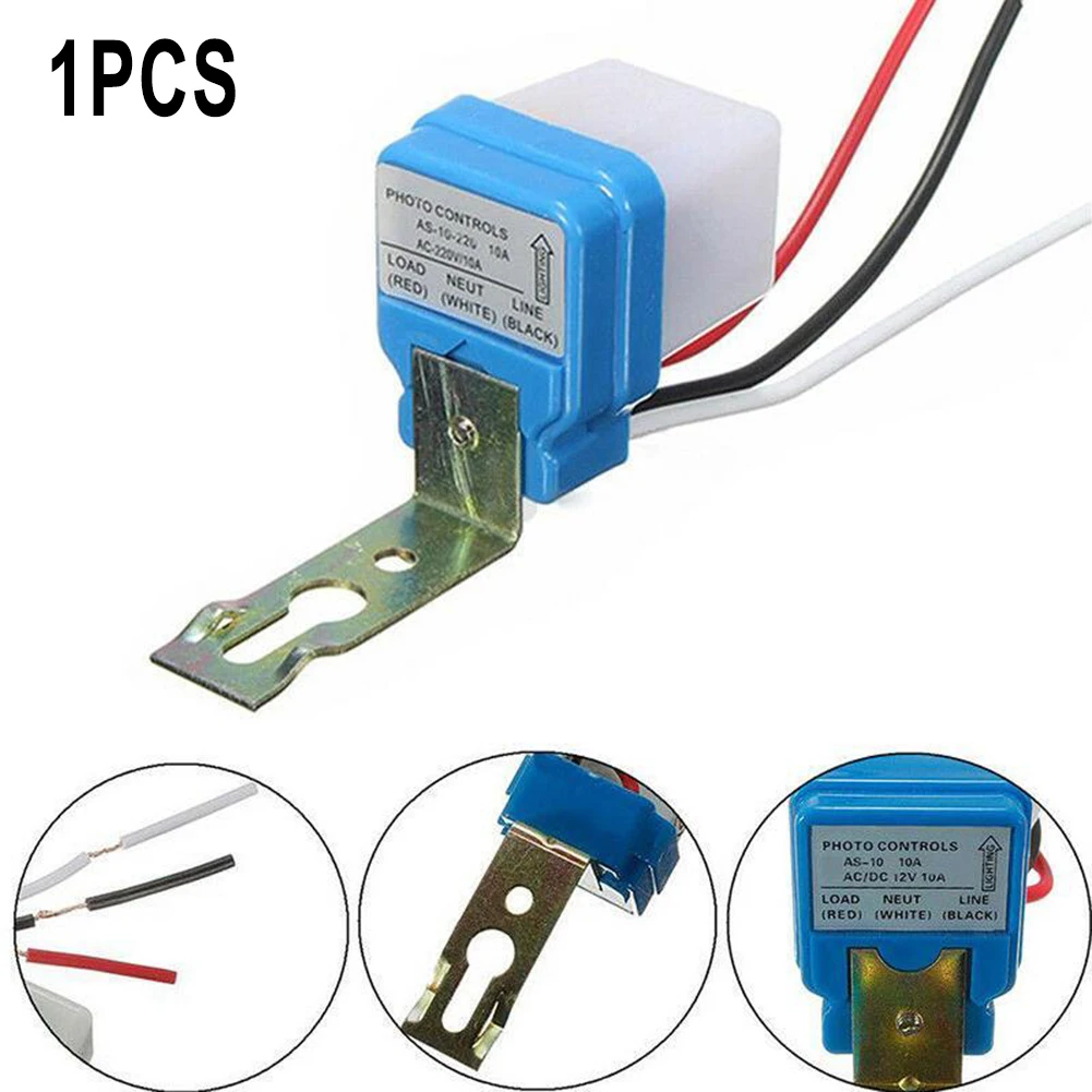 

12V-220V Light Control Switch 50-60Hz Automatic Controller For Road Garden Farm Park School Lighting White & Blue Mini Switch