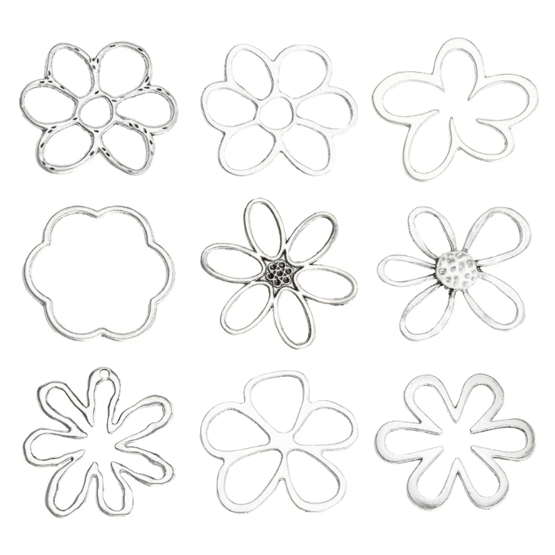

Alloy Irregular Flower Charm Flower Bead Pendant DIY Earring Bracelet Necklace Flower Bead for Birthday Valentines Gift