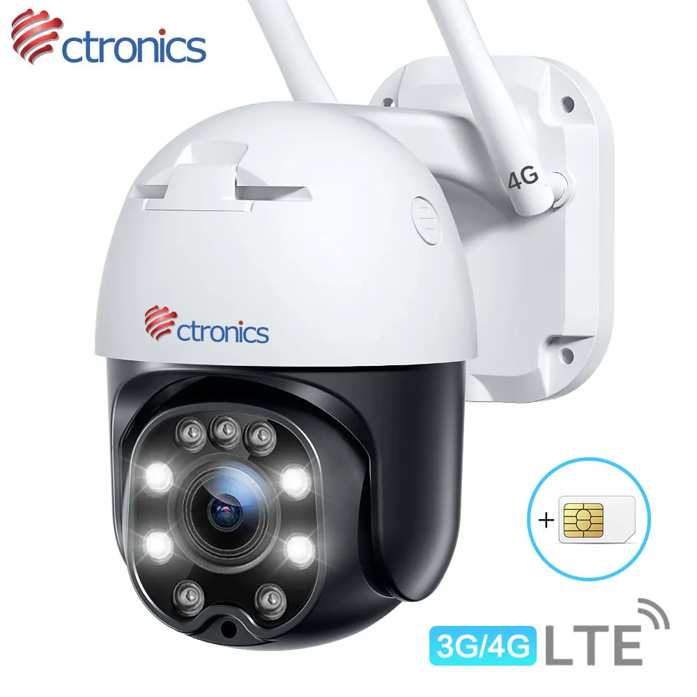 

Ctronics IP Camera 4G Sim Card Outdoor 5X Zoom PTZ Panoramic CCTV 1080P Night Vision Security Camera Auto Cruise Two Way Audio